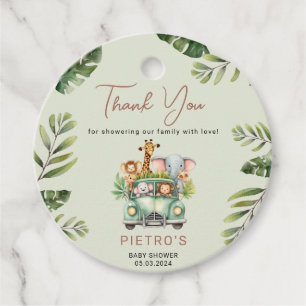 Étiquettes Cadeau Wild One Safari Animaux Baby shower garçon
