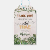 Étiquettes-cadeau Wild One Tropical Safari premier anniversaire (Devant)