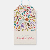 Étiquettes-cadeau Wild Rose Woods Exotic Flower Garden Mariage (Dos)