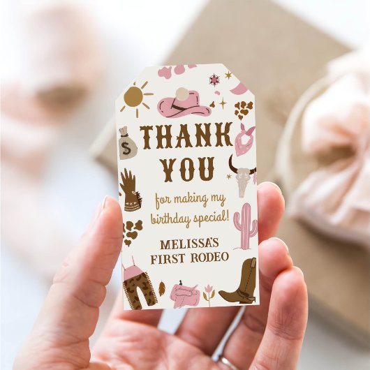Étiquettes-cadeau Wild West Cowboy Rodeo Anniversaire Merci