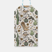 Étiquettes-cadeau Wild West Jappy Birthday Bull Skull (Dos)