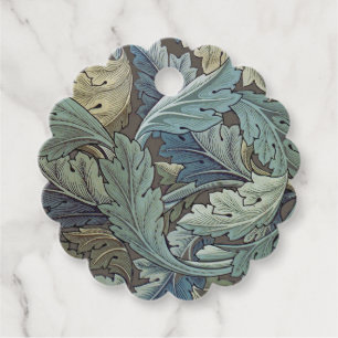 Étiquettes Cadeau William Morris Acanthus Sage Fleur Floral Botaniqu