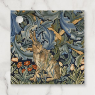 Étiquettes Cadeau William Morris Forest Rabbit Floral Art