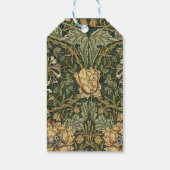 Étiquettes-cadeau William Morris Honeysuckle Vert Floral (Dos)