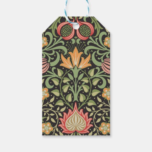 Étiquettes-cadeau William Morris Persian Floral Antique (Devant)