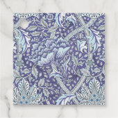 Étiquettes Cadeau William Morris Windrush fleurs bleues (Devant)