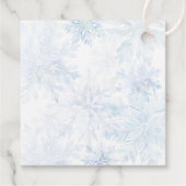 Étiquettes Cadeau Winter Baby Shower Boy Blue Snowflake Thanks (Dos)