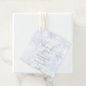 Étiquettes Cadeau Winter Baby Shower Boy Blue Snowflake Thanks (En situation)