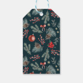 Étiquettes-cadeau Winter Botanicals Coquette Bow | Christmas (Dos)