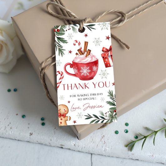 Étiquettes-cadeau Winter Cocoa Birthday Favor Tag