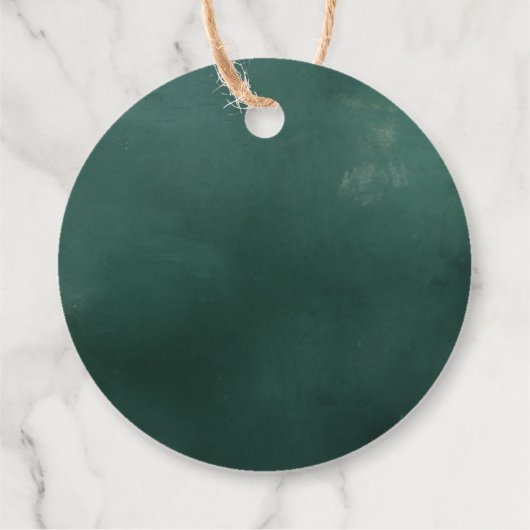 Étiquettes Cadeau Winter Greenery Fête des mariées Élégante Faveur T (Dos)