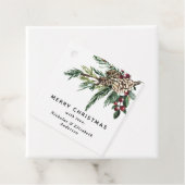 Étiquettes Cadeau Winter Holly Noël (En situation)