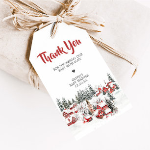 Étiquettes-cadeau Winter It Take a Village Baby shower Favoriser Tag
