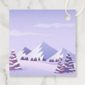 Étiquettes Cadeau Winter Mountain Bachelorette Personalized Square (Dos)