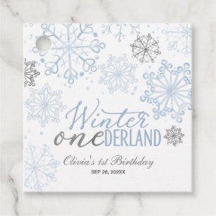 Étiquettes Cadeau Winter Onederland 1er anniversaire