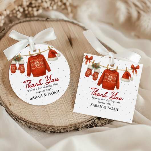 Étiquettes Cadeau Winter Santa 