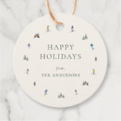 Étiquettes Cadeau WINTER SLOPES Holiday (Devant)