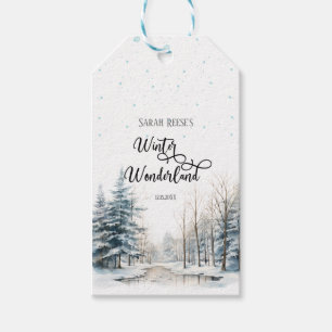 Étiquettes-cadeau Winter Wonderland Baby shower de Noël