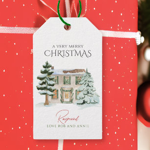 Étiquettes-cadeau Winter Wonderland Russe Agritourisme Chritsmas
