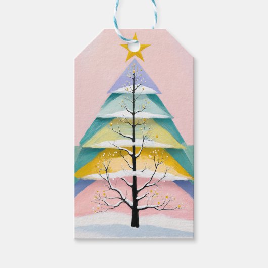 Étiquettes-cadeau Winter's Pastel Glow (Devant)