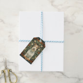 Étiquettes-cadeau Wire Fox Terrier in William Morris Floral Style (Avec de laficelle)