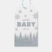 Étiquettes-cadeau Wonderland Woodland Parties scintillant Baby showe (Devant)