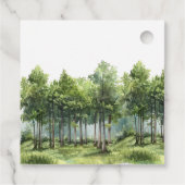 Étiquettes Cadeau Woodland Adventure Green Forest Merci (Dos)