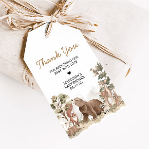 Étiquettes-cadeau Woodland Animals Adventure Await Favoriser les éti