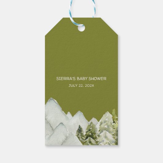 Étiquettes-cadeau Woodland Nature Adventure Baby shower Favoriser le (Dos)