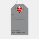 Étiquettes-cadeau Work Love Balance Compass Price (Dos)