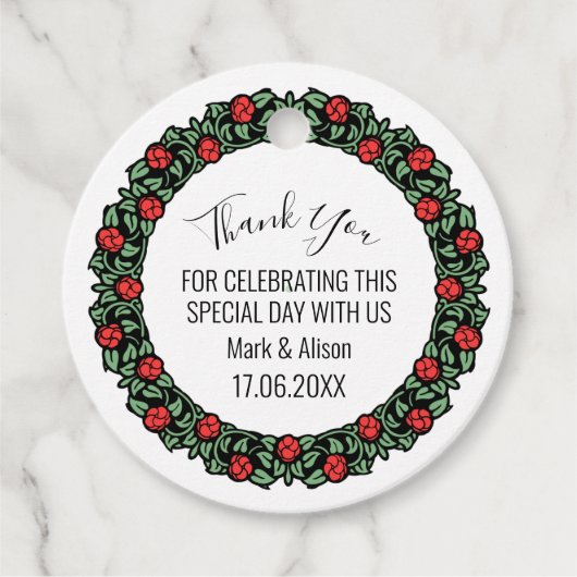 Étiquettes Cadeau Wreath (Devant)