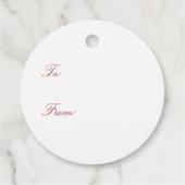 Étiquettes Cadeau Wreath de cerfs d'hiver (Dos)