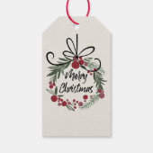 Étiquettes-cadeau Wreath de Noël (Dos)