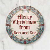 Étiquettes Cadeau Wreath de Noël (Devant)