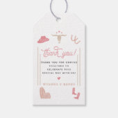 Étiquettes-cadeau WYNONA Blush Pink Boho Rodeo Cowgirl Thème (Devant)