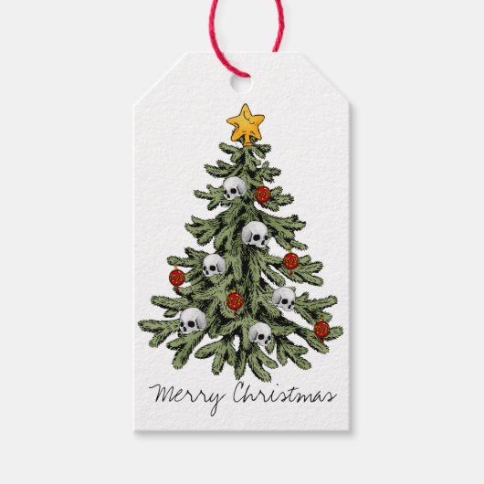 Étiquettes-cadeau XMAS déplaisant | Un Arbre De Noël Très Gothique (Devant)