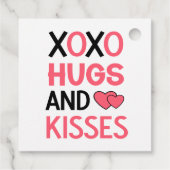 Étiquettes Cadeau XOXO Embrasse Baisers Romantique rose Mariage noir (Dos)