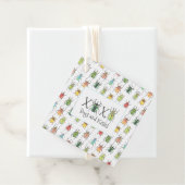 Étiquettes Cadeau XOXO Valentine Buissons et Baisers Lovebug Beetles (En situation)