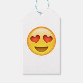 Étiquettes-cadeau Yeux en forme de coeur - Emoji (Devant)