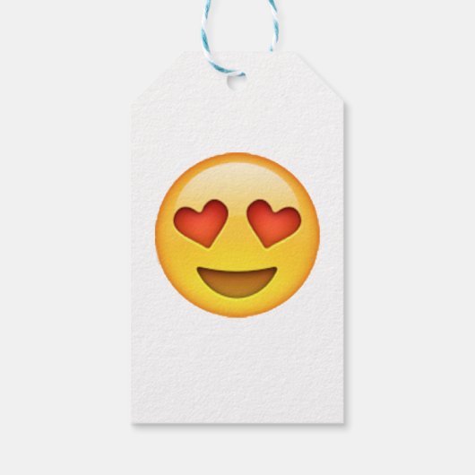 Étiquettes-cadeau Yeux en forme de coeur - Emoji (Dos)