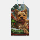 Étiquettes-cadeau Yorkshire Terrier Chien Fête de Noël (Dos)