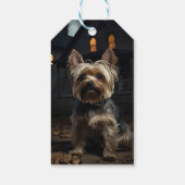 Étiquettes-cadeau Yorkshire Terrier Halloween effrayant (Dos)