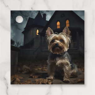 Étiquettes Cadeau Yorkshire Terrier Halloween Épouvantable