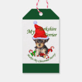 Étiquettes-cadeau Yorkshire Terrier Noël (Dos)