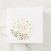 Étiquettes Cadeau Young Wild & Three Wildflower 3e Anniversaire (En situation)