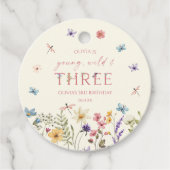 Étiquettes Cadeau Young Wild & Three Wildflower 3e Anniversaire (Devant)