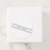 Étiquettes Cadeau Your Custom Text & Modern Stripes | Black & White (En situation)