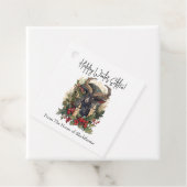 Étiquettes Cadeau Yule de chèvre classique (En situation)