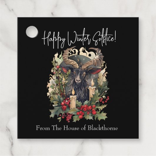 Étiquettes Cadeau Yule de chèvre classique (Devant)