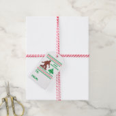 Étiquettes-cadeau Z Bigfoot Walking Avoir Un Squatchmas Très Joyeux (Avec de la ficelle)